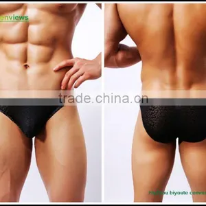 Sexy Colorful Mens Boxer Briefs in Own Design Man Sexy Underwear Transparent Men's Knitted Briefs thumbnail-3