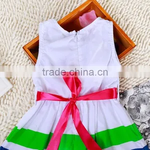 Summer Girls Dress Baby Summer Children's Skirt Children Dress Color Stripe Dress Children's Wear thumbnail-4