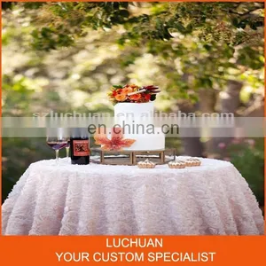 New Design Rosette Wedding Embroided Table Cloth thumbnail-1