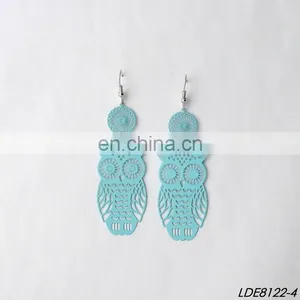 Smackyglam Pierced Earrings Filigree Earrings Metal Owl Earring thumbnail-2