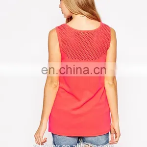 New Arrival Laser Detail Tank Women Fancy Maternity Blouse thumbnail-3