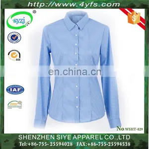 Formal Shirt OEM Wrinkle Blank Business Women Dress Shirt thumbnail-1