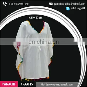 Exclusive Indian Ethnic Pure Cotton Designer Casual Wear Kurti thumbnail-1
