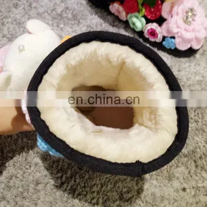 Aidocrystal Warm Ladies Black Boots Fashion DIY Knitting Flower Shoes 2016 Winter Woman Boots thumbnail-5