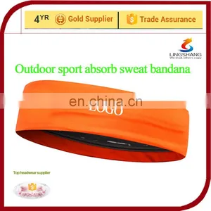 Customized Printed Logo Anti Slip Sports Mini Bandana Elastic Hair Band thumbnail-2