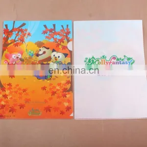 Creative Design Plastic A4 L Shape 3D Lenticular File Folder for Student thumbnail-2