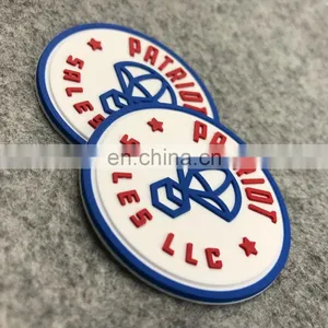 Custom Design 2D 3D PVC Patches/ Round Shape Custom Garment Rubber Patch With Logo thumbnail-2