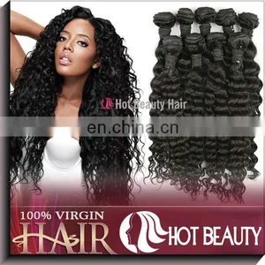12"-32" Black Hair Deep Weave Brazilian Deep Wave Curly Hair 3 Bundle thumbnail-1