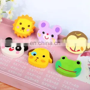 6pcs Animal Design Eraser Set Colorful Cartoon Eraser Set Cartoon Nativity Eraser thumbnail-2