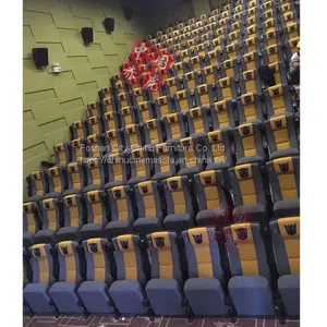 Modern Leather Movie Cinema Chair With Moving Armrest thumbnail-3