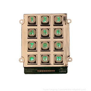 3x4 Layout Matrix Metal Keypad for Access Control thumbnail-2