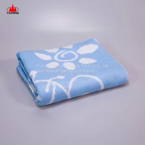 Factory Supply 100%Acrylic Super Soft Feel Baby Knitted Blanket in Stock thumbnail-2