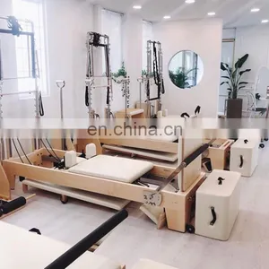2020 SZ Portable Yoga Machine Balanced Body Pilates Reformer Stainless Steel White Maple Wood Reformer Trapeze Table Cadillac thumbnail-5
