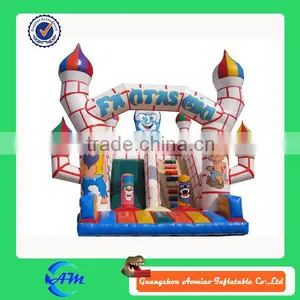 Customized Cartoon Inflatable Bounce House With Slide thumbnail-1