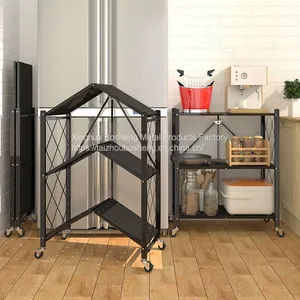 Metal Storage Shelf Plate Rack Shelf Customize Black & Silver thumbnail-2