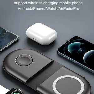 3 In1 Wireless Charger for Iphone 11 Pro X XS Max XR for Apple Watch 5 4 3 2 Airpods Pro Fast Charger Stand For Samsung S20 thumbnail-4