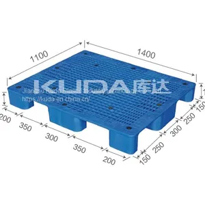 High-density Virgin PE of China Manufacturer 1411B WGJJ PLASTIC PALLET thumbnail-1