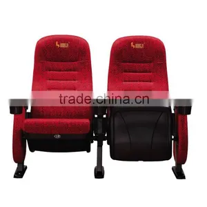 High Quality Theater Seating Cinema Seat Fabric Folding Chair With Cup Holder HJ95D-E thumbnail-2