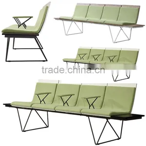 Good Price Europe Patented Indoor Public Waiting Chair Seating Benches for Airport Salon Bus Station Hospitable H63D-M thumbnail-5