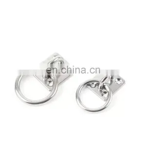 JRSGS Customized High Quality 304/316 Stainless Steel Marine Grade Hardware Square Eye Plate With Ring thumbnail-1