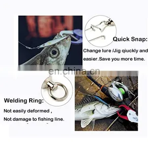 JOHNCOO Wholesale Bulk 0# 1# 2#3# 4# 5# 6# Stainless Steel Fishing Ball Bearing Rolling Swivels Fishing Accessory thumbnail-3