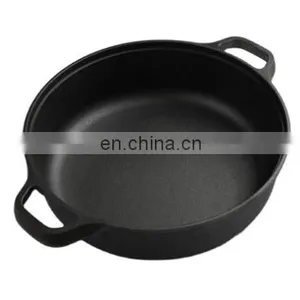 Cast Iron Camping Stew Hanging Thickened Dutch Flip Cover Dutch Pot Uncoated Outdoor Camping Pot thumbnail-2