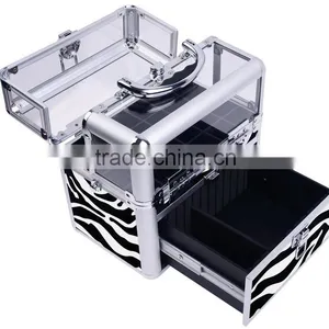 High Quality Nail Polish Drawer Organizer,Aluminum Nail Polish Opi Cosmetic Organizer,Zebra Acrylic Opi Nail Polish Storage Case thumbnail-2