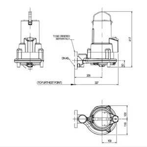 Flygt Sewage Lifting Pump MX3069HT3-254 Flygt 0.75KW Xylem thumbnail-3