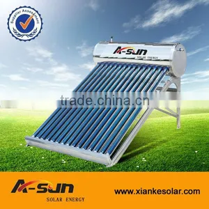 Non Pressurized Vacuum Tube Solar Water Heater Stainless Steel Outer Tank thumbnail-1