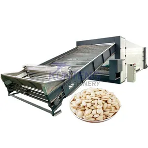 Hot Air Circulating Spices Finger Millet Vegetable Drying and Washing Machine Line Pumpkin Seeds Mesh Belt Trockner Dryer Tunnel EPC thumbnail-1