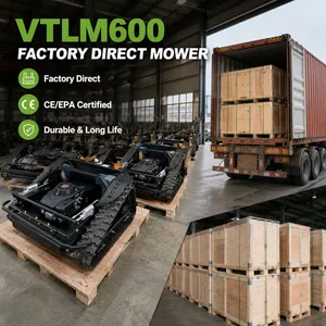 Farm Grass Cutting and Vegetation Clearing VTLM600 Gasoline Remote Brush Mower Crawler Lawn Mower Remote Control Cutter thumbnail-4
