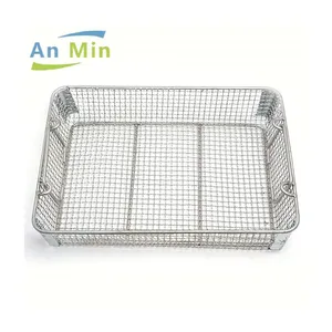 Heavy-duty Stainless Steel Wire Mesh Cleaning Basket, Handle-equipped Ultrasonic Cleaning and Disinfection Tray, Suitable for Hardware Parts thumbnail-1