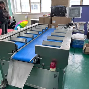 16 Head Belt Weigher Manual Belt Counterweight Weigher for Raw Meat Chicken Fish Steak thumbnail-3