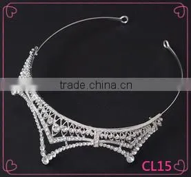 Custom Rhinestone Crystal Large Beauty Pageant Crowns & Tiaras Miss World Tiaras thumbnail-1