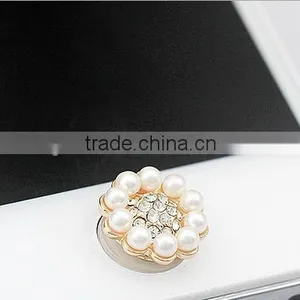 Fashion Rhinestone Flower for Iphone 5 Home Button Sticker thumbnail-1