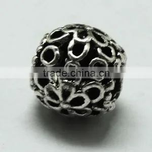Round Metal Jewelry Accessories Handmade Zinc Alloy Pdora Bracelet Beads thumbnail-4