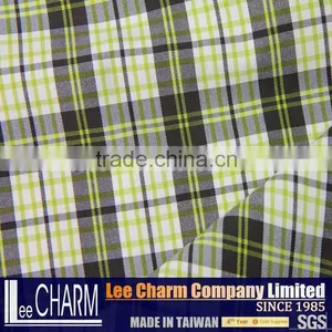 Cotton Feel White Tartan Plaid Stripe Cotton Fabric thumbnail-2