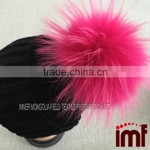 Fashion Thicken Large Fur Ball Beanie Bobble Ski Hat thumbnail-1