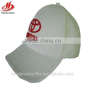 Custom 6 Panel Embroidery Net Fabric Fitted Hats thumbnail-1
