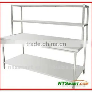 Stainless Steel Work Table With Top Shelf thumbnail-1