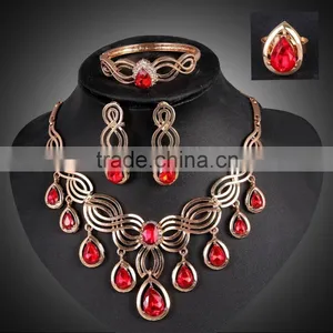 France Imitation Diamond Fake Gold Young Girls Gold Plated Fashion Jewelry Sets thumbnail-2