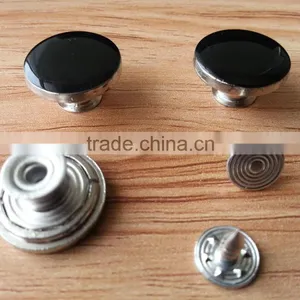 Black Enamelled Removable Metal Jeans Tack Button For Jeans / Jackets -- J1541 thumbnail-2