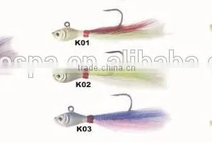 High Quality CFF002 Bucktail Jig Head Lead Head Fishing Skirt With Hook FOR FISHING IN STOCK thumbnail-2
