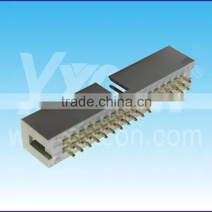 Dongguan ISO Certificate 2.54mm Pitch Two Rows 180 Degree Box Header thumbnail-2