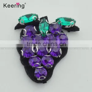 2017 Spring Beaded Purple Grape Patch for Decoration WPHB-038 thumbnail-3