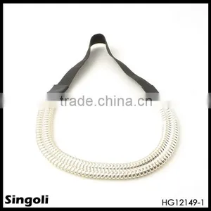 Wholesale Fashion New Flexible Snake Chain Headband in Silver thumbnail-1