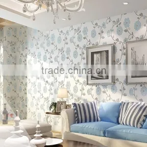 Breathable Flower Design Non Woven Home Wallpaper Deco thumbnail-1