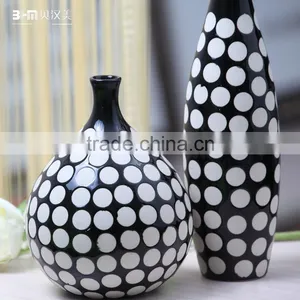 Modern Hand Paint Circle Pattern Ceramic Vases Wholesale for Home Deco thumbnail-2