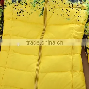 New Women's Coats Fur Collar Short Down Jacket Printed Cotton Women's Coat thumbnail-5