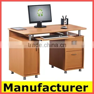 Hot Sale Morden Wooden Computer Table With Shelf/ Bookshelf thumbnail-4